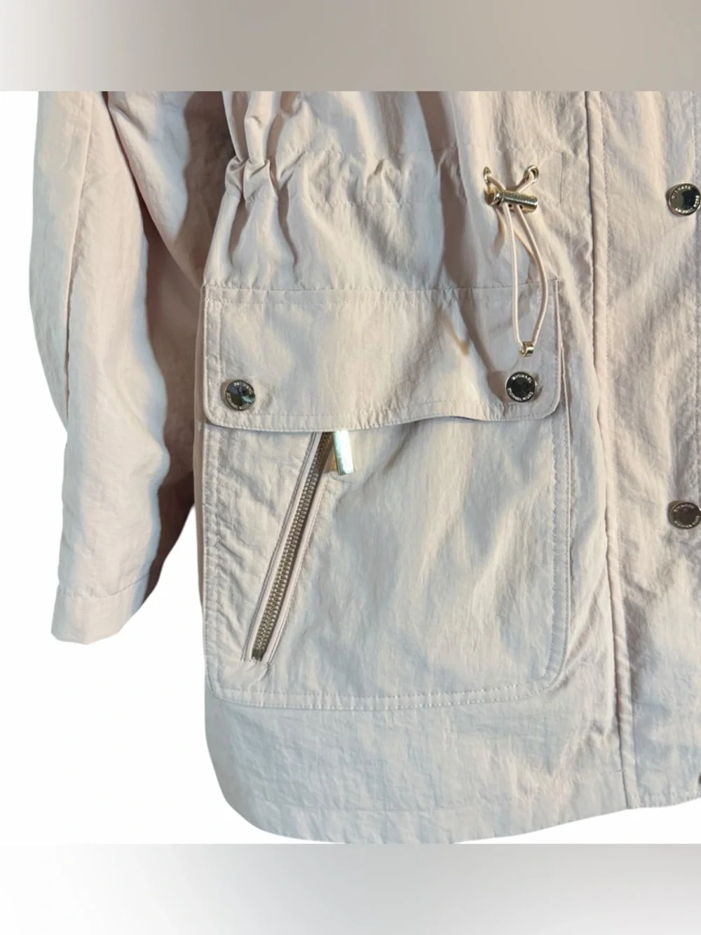 Michael Kors Light Pink Utility Anorak Jacket - Picture 3 of 10